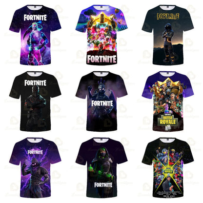 Fortnite-Camiseta de Battle Royale Victory para hombres y mujeres, ropa para niños y niñas.