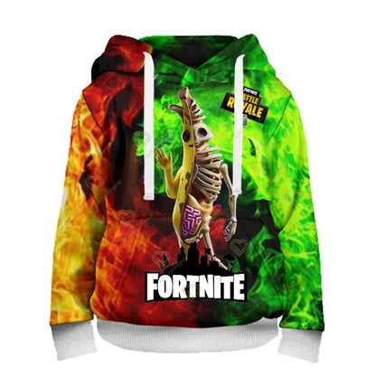 Sudadera con capucha de Fortnite Battle Royale Victory Game para hombre y mujer, ropa con estampado 3D de Peely, estilo Harajuku, Tops para niños y niñas